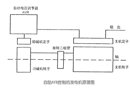 自勵A(yù)VR控制的發(fā)電機原理圖