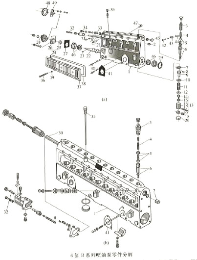 B系列噴油泵零件結構